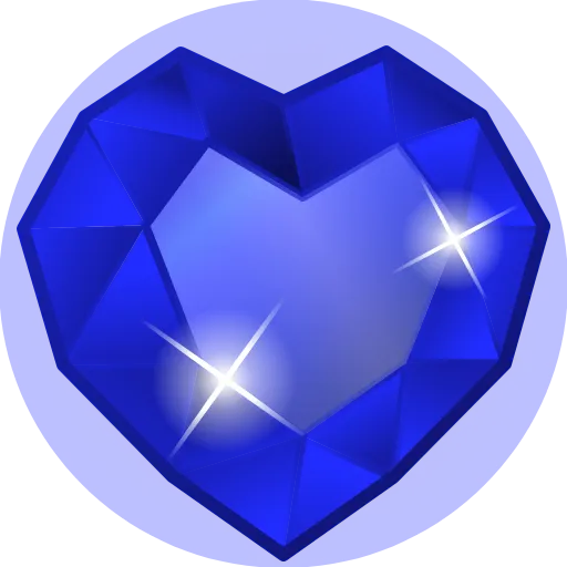 💙 Эмодзи «Crystal Hearts ‍» для Telegram