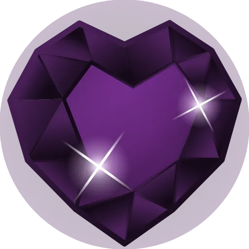 💜 Эмодзи «Crystal Hearts ‍» для Telegram