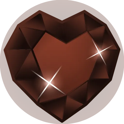 🤎 Эмодзи «Crystal Hearts ‍» для Telegram