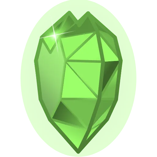 💚 Эмодзи «Crystal Hearts ‍» для Telegram