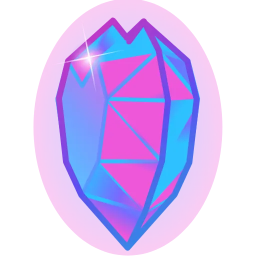 💜 Эмодзи «Crystal Hearts ‍» для Telegram