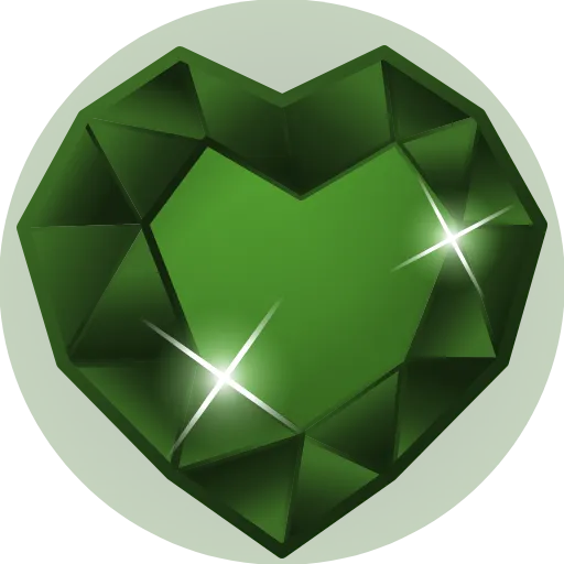 💚 Эмодзи «Crystal Hearts ‍» для Telegram