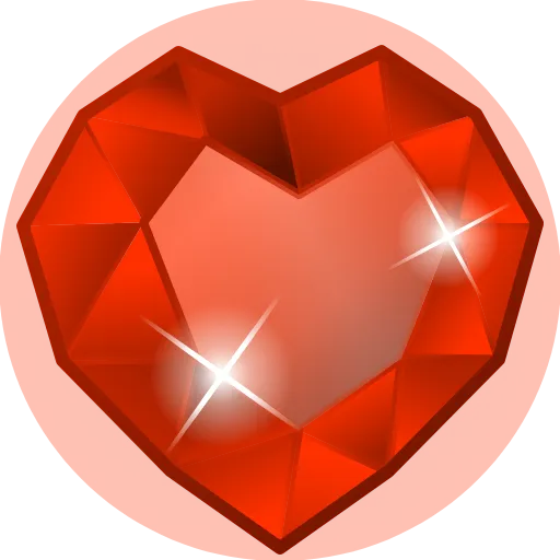 ❤️ Эмодзи «Crystal Hearts ‍» для Telegram