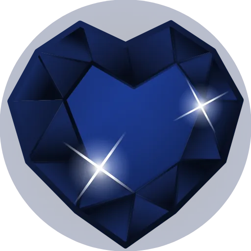 💙 Эмодзи «Crystal Hearts ‍» для Telegram
