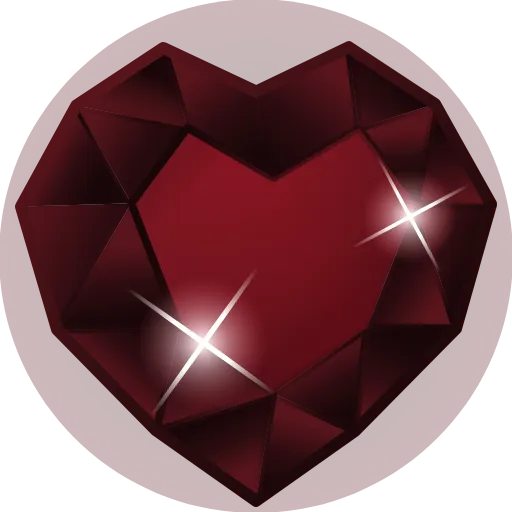 ❤️ Эмодзи «Crystal Hearts ‍» для Telegram