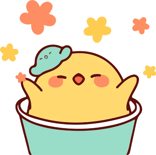 😃 Стикер «Cup duck&;s daily life» для Telegram