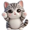 🤗 Эмодзи «🥺полосатый котёнок» для Telegram