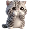 😭 Эмодзи «🥺полосатый котёнок» для Telegram