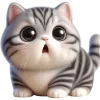 😱 Эмодзи «🥺полосатый котёнок» для Telegram