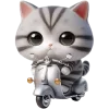 🛵 Эмодзи «🥺полосатый котёнок» для Telegram