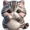😯 Эмодзи «🥺полосатый котёнок» для Telegram