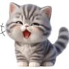 🤣 Эмодзи «🥺полосатый котёнок» для Telegram