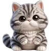 😟 Эмодзи «🥺полосатый котёнок» для Telegram