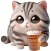 🍺 Эмодзи «🥺полосатый котёнок» для Telegram