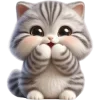 Стикерпак 🥺полосатый котёнок для Telegram