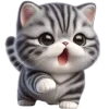 🤪 Эмодзи «🥺полосатый котёнок» для Telegram