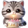 🎂 Эмодзи «🥺полосатый котёнок» для Telegram