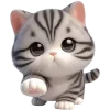 😐 Эмодзи «🥺полосатый котёнок» для Telegram