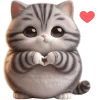 🫶 Эмодзи «🥺полосатый котёнок» для Telegram