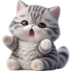 😯 Эмодзи «🥺полосатый котёнок» для Telegram