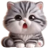 😦 Эмодзи «🥺полосатый котёнок» для Telegram