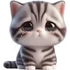 😭 Эмодзи «🥺полосатый котёнок» для Telegram