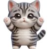 🤗 Эмодзи «🥺полосатый котёнок» для Telegram