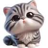 😘 Эмодзи «🥺полосатый котёнок» для Telegram