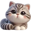 💋 Эмодзи «🥺полосатый котёнок» для Telegram
