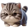 😤 Эмодзи «🥺полосатый котёнок» для Telegram