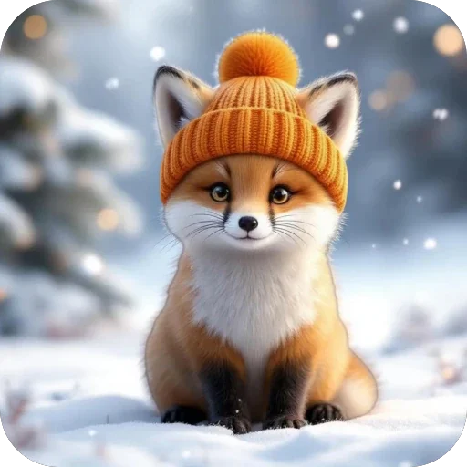 🦊 Стикер «Зимние животные» для Telegram