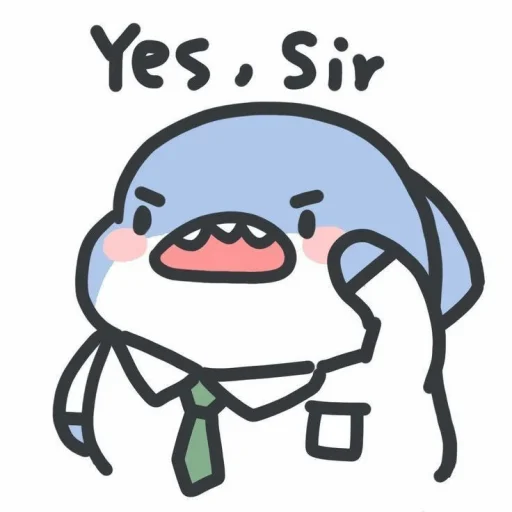 Стикерпак cute shark для Telegram — скачать