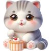 😋 Эмодзи «Милый котик» для Telegram