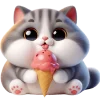 🍦 Эмодзи «Милый котик» для Telegram