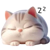 😴 Эмодзи «Милый котик» для Telegram