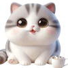 ☕️ Эмодзи «Милый котик» для Telegram