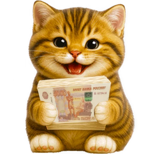 💸 Стикер «Пухленький котенок» для Telegram