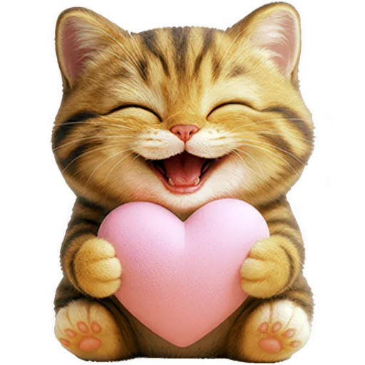 ❤️ Стикер «Пухленький котенок» для Telegram