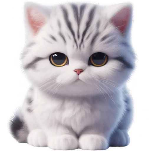 😶 Стикер «Полосатый котик» для Telegram