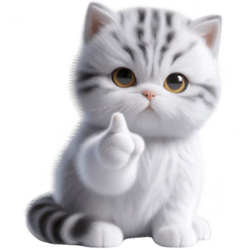 🫵 Стикер «Полосатый котик» для Telegram