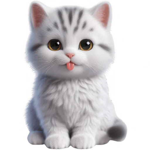 😝 Стикер «Полосатый котик» для Telegram