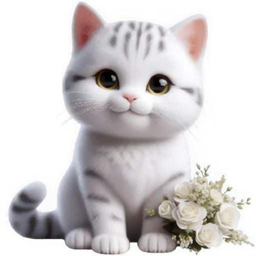 💐 Стикер «Полосатый котик» для Telegram