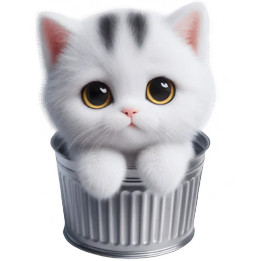 🗑 Стикер «Полосатый котик» для Telegram