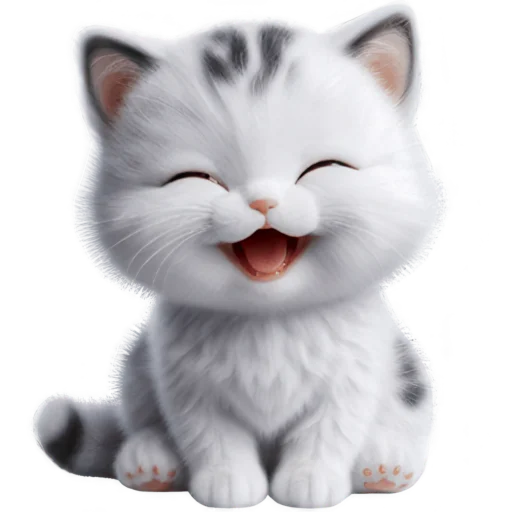 🤣 Стикер «Полосатый котик» для Telegram