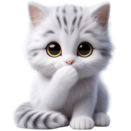 🫢 Стикер «Полосатый котик» для Telegram