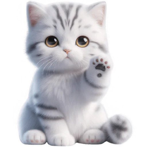 🐾 Стикер «Полосатый котик» для Telegram