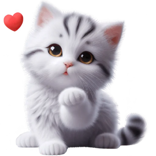 😘 Стикер «Полосатый котик» для Telegram