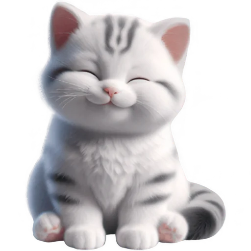 ☺️ Стикер «Полосатый котик» для Telegram