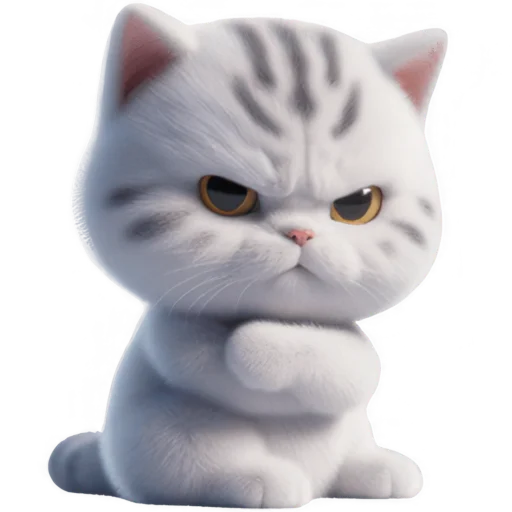 😡 Стикер «Полосатый котик» для Telegram