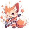 🎸 Эмодзи «🖐 Набор эмоджи с лисичками» для Telegram